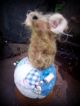 Prim N Sweet Little Mohair Mouse A Top Cutter Quilt Make Do Pin Cushion Pfatt Primitives photo 1