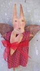 Prim And Folky Olde Thyme Grubby Patriotic Bunny Glittered Wings Pfatt Primitives photo 8