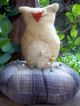 Prim N Grubby Little Folk Artsy Owl A Top A Cotton Tuffet Pin Cushion Pfatt Primitives photo 5