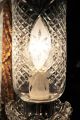 Vintage Boudoir - Mantle Lamps - Palm Leaf - Candlewick Pattern Bases W/ Prisms Lamps photo 5