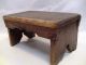 Early 1800 ' S Pennsylvania Wooden Bench Foot Stool W.  Carved Rosette 1800-1899 photo 2
