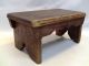 Early 1800 ' S Pennsylvania Wooden Bench Foot Stool W.  Carved Rosette 1800-1899 photo 3