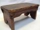 Early 1800 ' S Pennsylvania Wooden Bench Foot Stool W.  Carved Rosette 1800-1899 photo 6