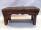 Early 1800 ' S Pennsylvania Wooden Bench Foot Stool W.  Carved Rosette 1800-1899 photo 7