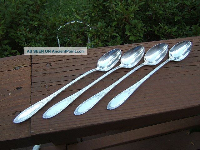4 Rogers Oneida Ramona Lakewood Brentwood Iced Tea Spoons Ice Teaspoons Lota Oneida/Wm. A. Rogers photo