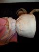 Vtg Rare German Porcelain Clown Half Doll Pincushion Hand Painted Fan Hat 14802 Pin Cushions photo 9