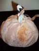 Vtg Rare German Porcelain Clown Half Doll Pincushion Hand Painted Fan Hat 14802 Pin Cushions photo 5