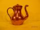Antique English Copper Tea Kettle Teapot With Lid Late 19thcentury Metalware photo 2