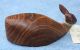 Nantucket Cape Cod Folk Art Carved Dark Locust Wood Whale,  Artist Signed Folk Art photo 3