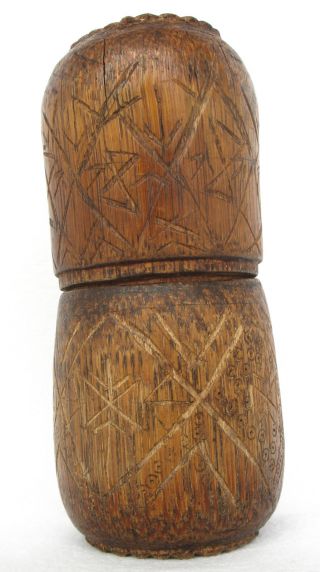 Bamboo Tobacco Container Timor Tribal Betel Nut photo