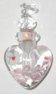 3 Murano Glass Heart Essential Oil Perfume Bottles Charm Vials Lampwork Pendants Perfume Bottles photo 9