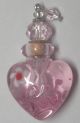 3 Murano Glass Heart Essential Oil Perfume Bottles Charm Vials Lampwork Pendants Perfume Bottles photo 8