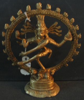 Vintage Brass Nataraj Dancing King Shiva God Of Gods Rare Ethnic Home Decor photo