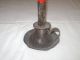 Circa 1820 Chamberstick Candle Holder Made By Tinsmith Metalware photo 2