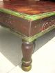 Antique Rustic Artisan Indian Hard Wood Brown Distressed Wood Coffee Table Unknown photo 9