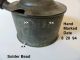 Antique 1894 Primitive Tin Pot With Wooden Handle & Tin Ladle Cooking Or Serving Primitives photo 7
