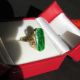 Chinese Asian Green Jade 14k Gold Diamond Ring Rings photo 4