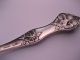 Antique Victorian Signed Baker - Manchester Gilt Sterling Silver Serving Spoon Other photo 9