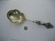 Antique Victorian Signed Baker - Manchester Gilt Sterling Silver Serving Spoon Other photo 11