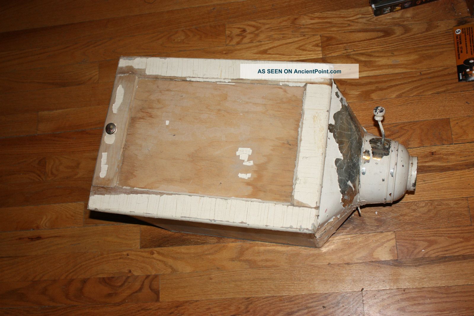 Antique Hoosier Cabinet Wood/tin Flour Bin Sifter Complete And Ready For Use 1900-1950 photo