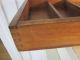 The Best Oak Dovetailed Box With Compartments.  Excellent Condition/patina Primitives photo 2