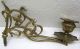 Antique Old Pair Arts&crafts Piano Candle Holders Victorian Sconces Solid Brass Chandeliers, Fixtures, Sconces photo 3