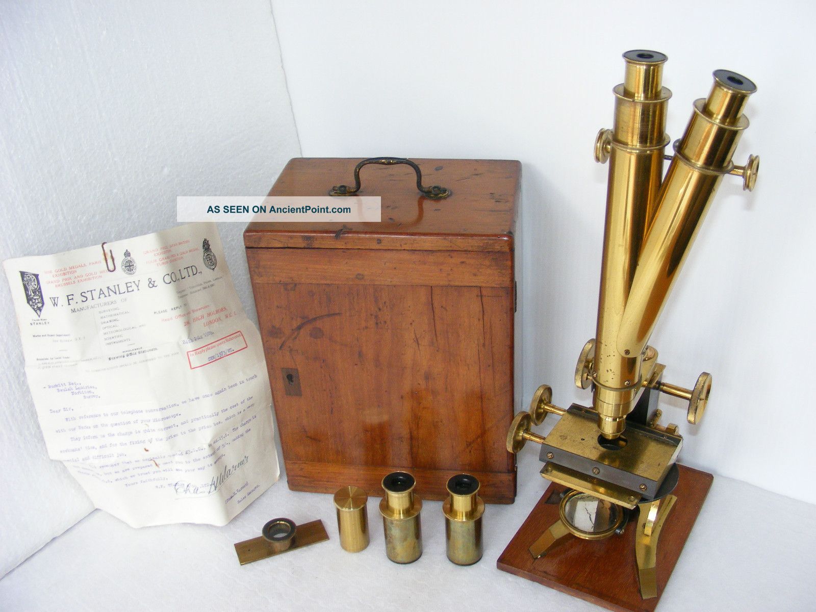 19th Century Brass Binocular Microscope By Hudson & Son,  Greenwich Other photo