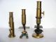 Three Small Brass Microscopes Other photo 1