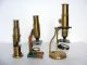 Three Small Brass Microscopes Other photo 2