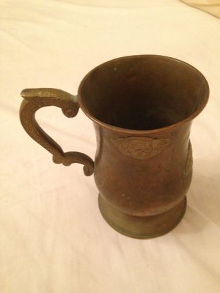 Antique Brass Islamic First Ever Made For Saudi Arabia100 Years Old Bronze Mug photo