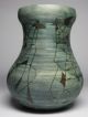 Studio Art Pottery Japanese Incised Sgraffito Etched Mid Century Modern Vase Vtg Mid-Century Modernism photo 3