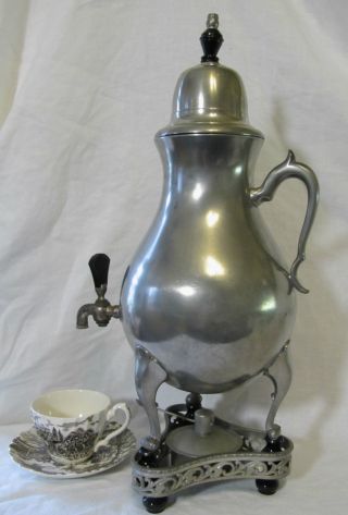 Antique Pewter Samovar / Hot Water Pot,  Made In Holland photo