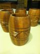 Antique Wooden Water/drink Dispenser With Matching Cups Rare Primitives photo 2