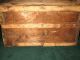 C1760s Americana Hide Chest Box Trunk Deer Skin Maine Colonial American Maritime Pre-1800 photo 11