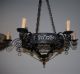 Vintage Hand Made Quality Wrought Iron Art 6 Light Chandelier Chandeliers, Fixtures, Sconces photo 10