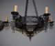 Vintage Hand Made Quality Wrought Iron Art 6 Light Chandelier Chandeliers, Fixtures, Sconces photo 6