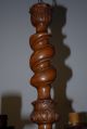 Vintage Carved In Wood Barley Twist 6 - Light Chandelier Chandeliers, Fixtures, Sconces photo 4