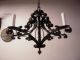 Top_ A Scrolled Wrought Iron 5 - Light Chandelier Chandeliers, Fixtures, Sconces photo 1