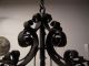 Top_ A Scrolled Wrought Iron 5 - Light Chandelier Chandeliers, Fixtures, Sconces photo 8
