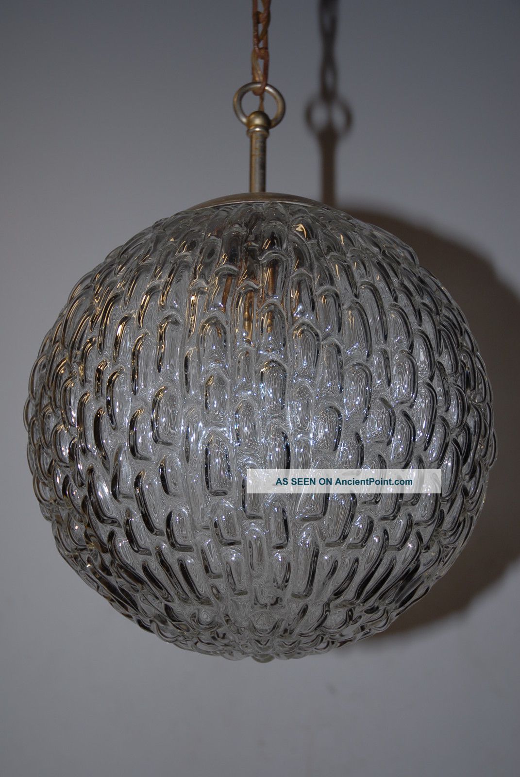 Huge 1 - Light Glass Globe Chandelier Chandeliers, Fixtures, Sconces photo