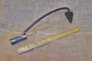 Old Small Blade Hoe Primitive Antique Country Farm Garden Weeding Tool photo