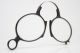 Pince Nez Glasses Antique Eyeglasses Black Spring Bridge 1261 Optical photo 2