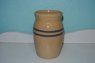 Salt Glaze Stoneware Crock Type Blue Stripes Jug Small 6 