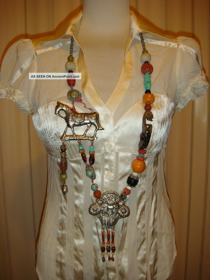 Rare Vintage Asian Oriental Charm Necklace Necklaces & Pendants photo