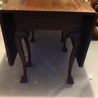 Chippendale Mahogany Drop Leaf Table photo