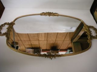 Vintage 24k Plated Over Silver Mirror Tray photo