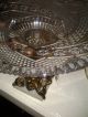 Accurate Cast Brass Marble Crystal Teardrop Prisms Platter Holder A4057 Art Nouveau photo 3