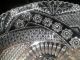 Accurate Cast Brass Marble Crystal Teardrop Prisms Platter Holder A4057 Art Nouveau photo 7