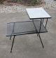 Mid Century Modern Wrought Iron Side Table George Nelson Arbuck Italian Marble Post-1950 photo 9