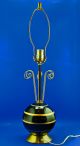 Mid - Century Atomic Ball Table Lamp Vintage C.  1950 Hollywood Regency Black & Gold Mid-Century Modernism photo 1